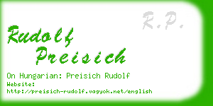 rudolf preisich business card